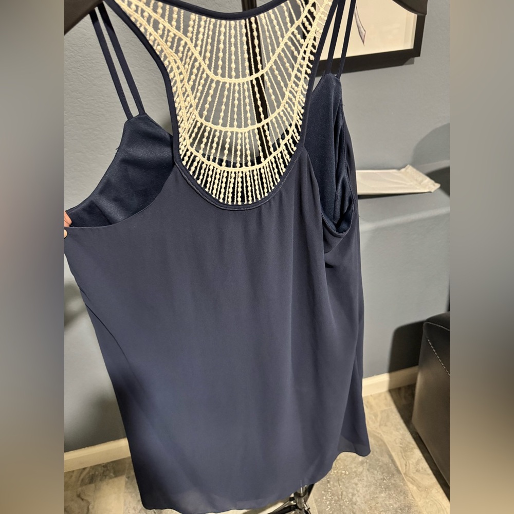 Maurices Midnight Blue Backless Dress with Crochet Accent - Picture 6 of 6